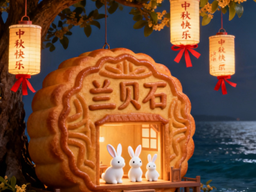 一轮明月，两处相思，化作三秋鼓励。 祝您，中秋节快乐！